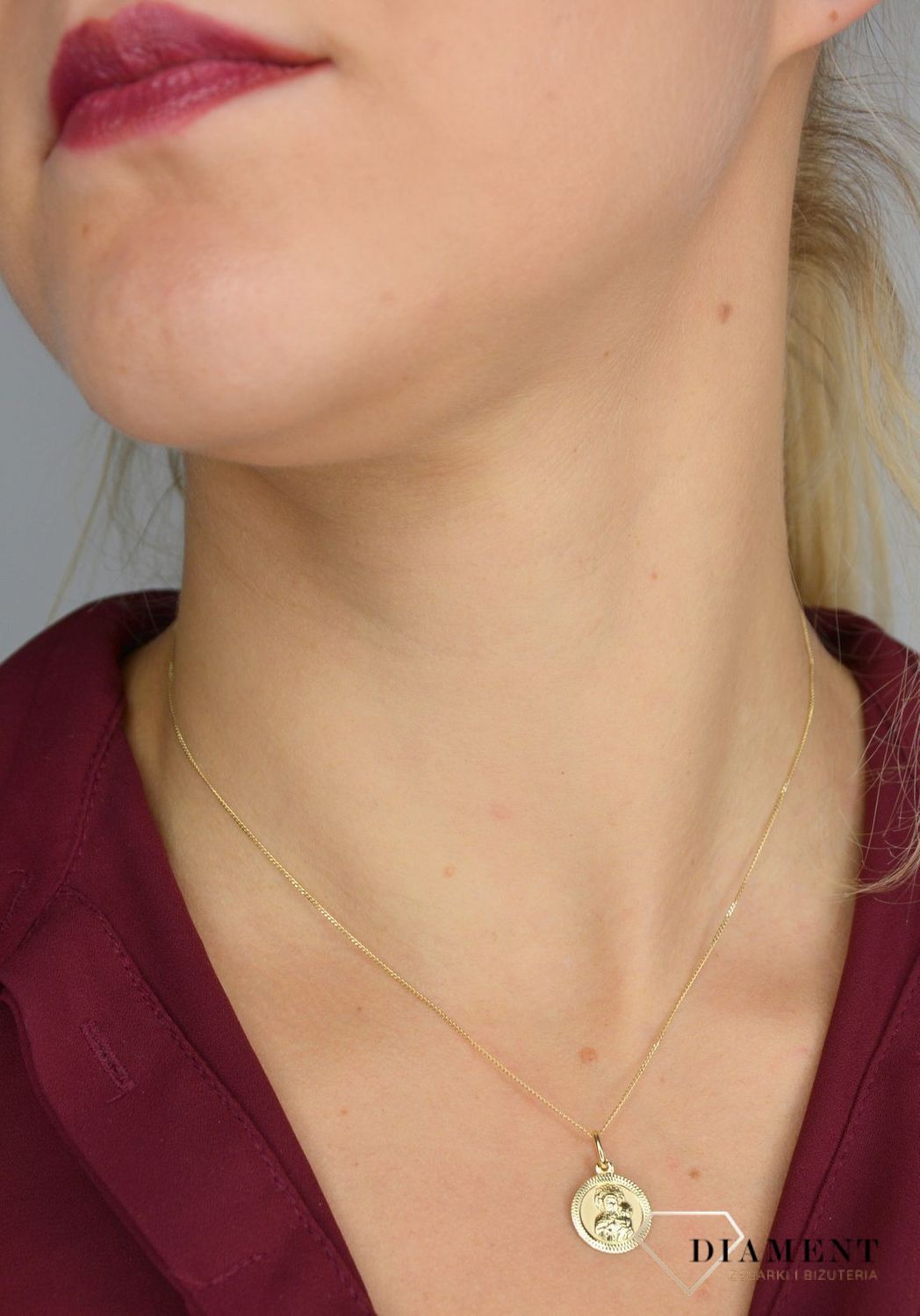 łoty łańcuszek 585 pancerka 0,5 mm DIA-LAN-1098-585 0,5mm ✅ Złoty łańcuszek o klasycznym splocie pancerki ✅.jpg